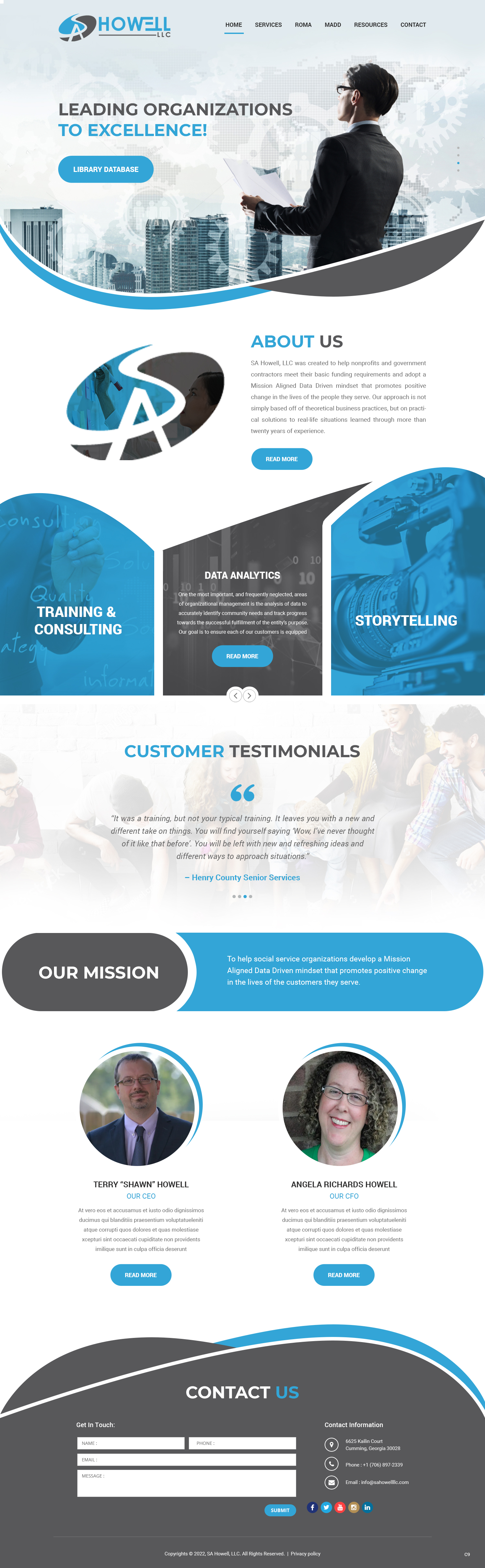 Diseño Wordpress por pb para SA Howell, LLC | Diseño #28383127