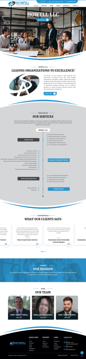 Design Wordpress par pb pour SA Howell, LLC | Design : #28383131