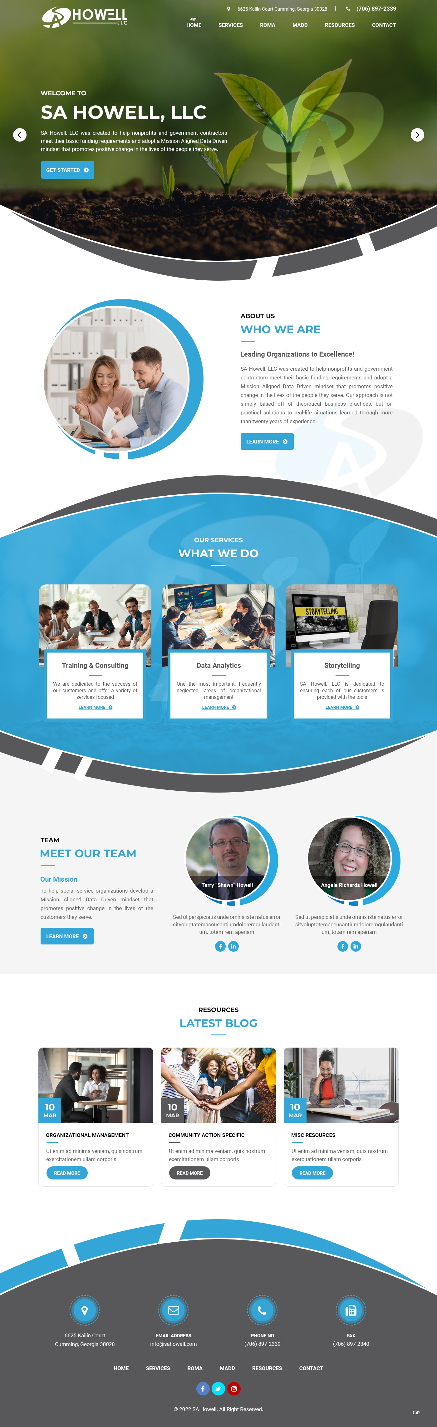 Wordpress Design by pb for SA Howell, LLC | Design #28383132
