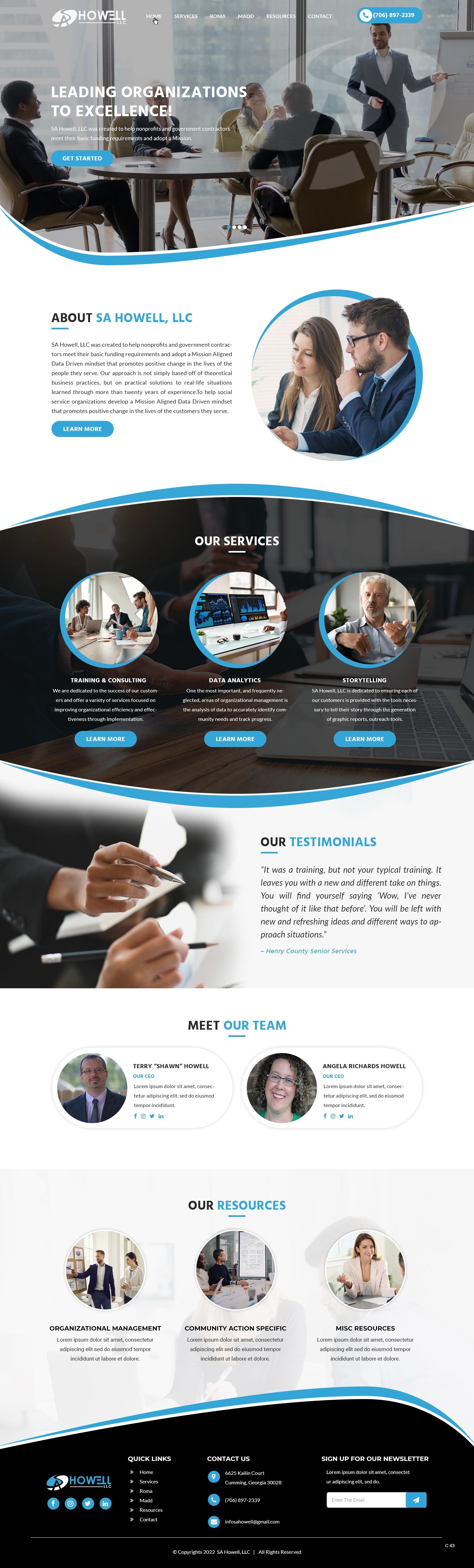 Wordpress Design by pb for SA Howell, LLC | Design #28383134