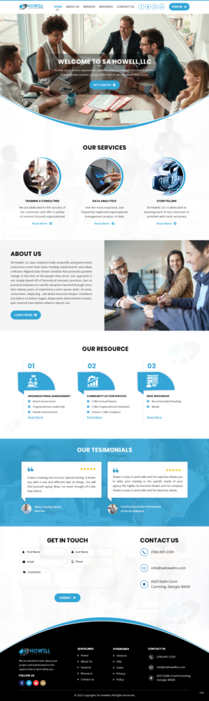 Wordpress Design by pb for SA Howell, LLC | Design: #28383135