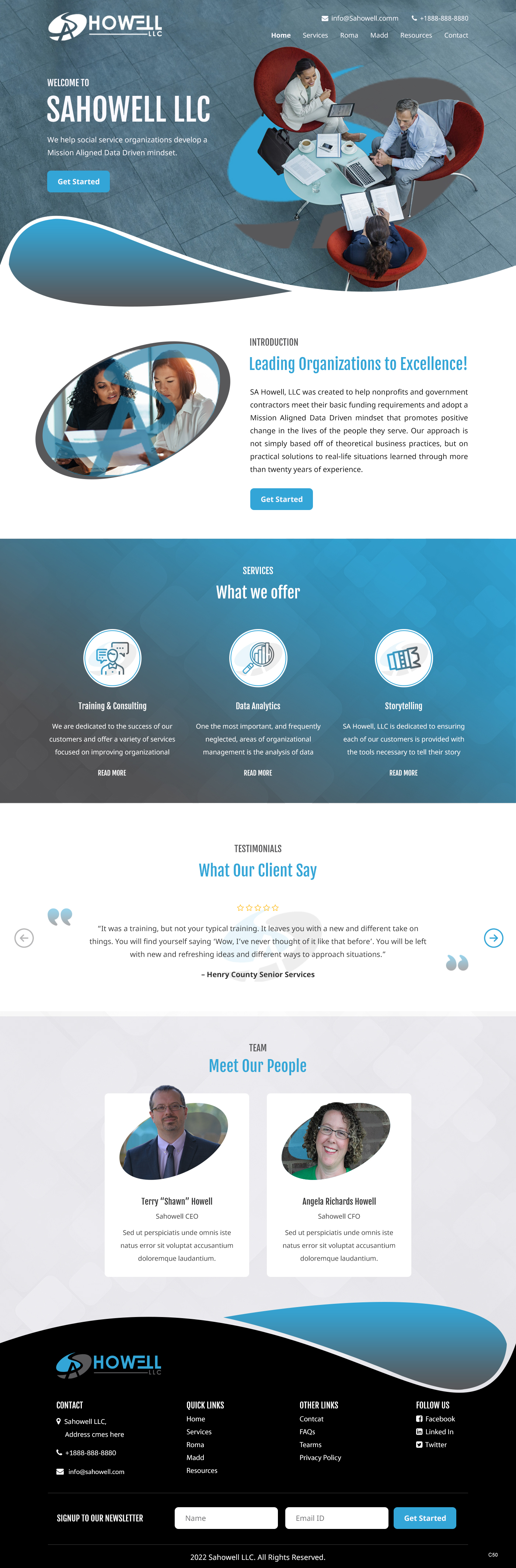 Diseño Wordpress por pb para SA Howell, LLC | Diseño #28389127
