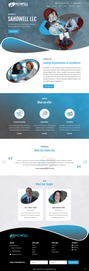 Wordpress Design by pb for SA Howell, LLC | Design: #28389127