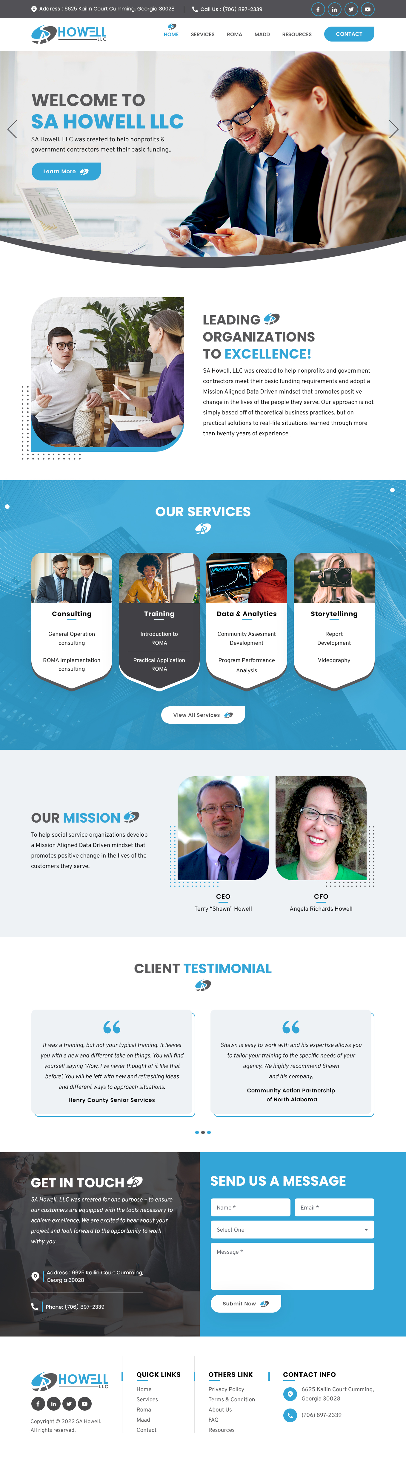 Wordpress Design by sai.designer87 for SA Howell, LLC | Design #28381911