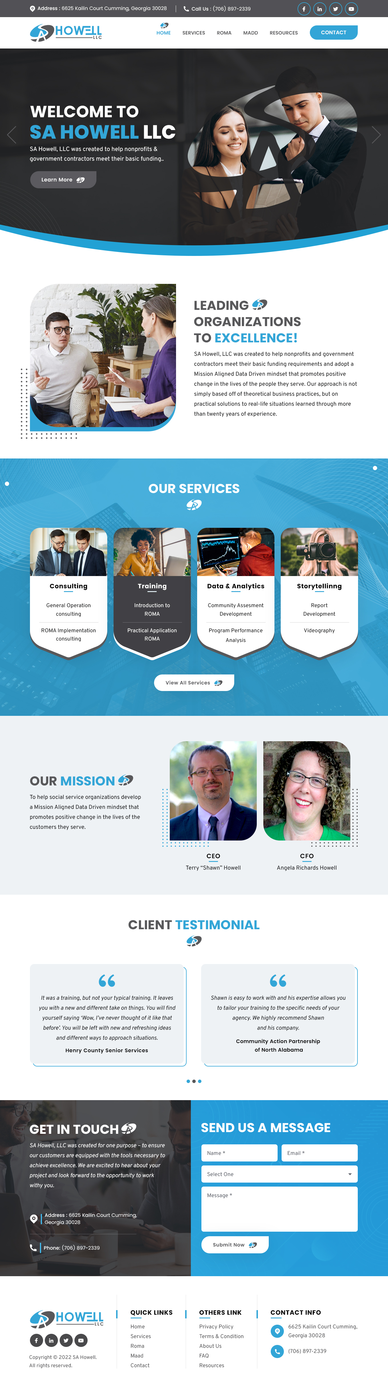 Diseño Wordpress por sai.designer87 para SA Howell, LLC | Diseño #28383320