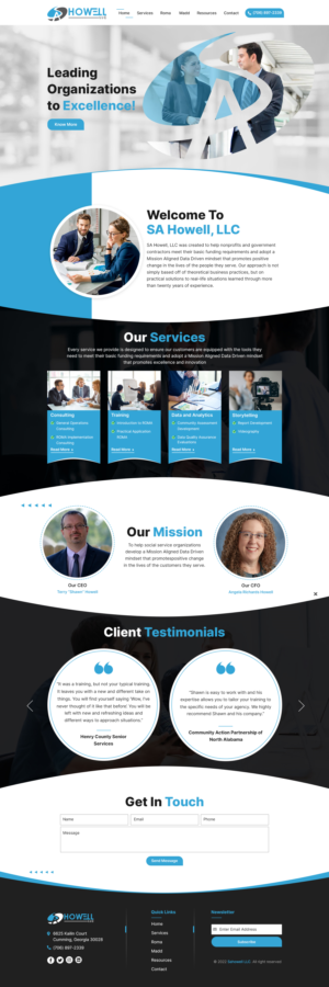 Wordpress Design by sai.designer87 for SA Howell, LLC | Design: #28397995