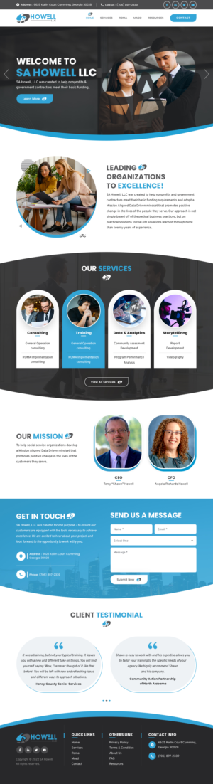 Diseño Wordpress por sai.designer87 para SA Howell, LLC | Diseño #28398006