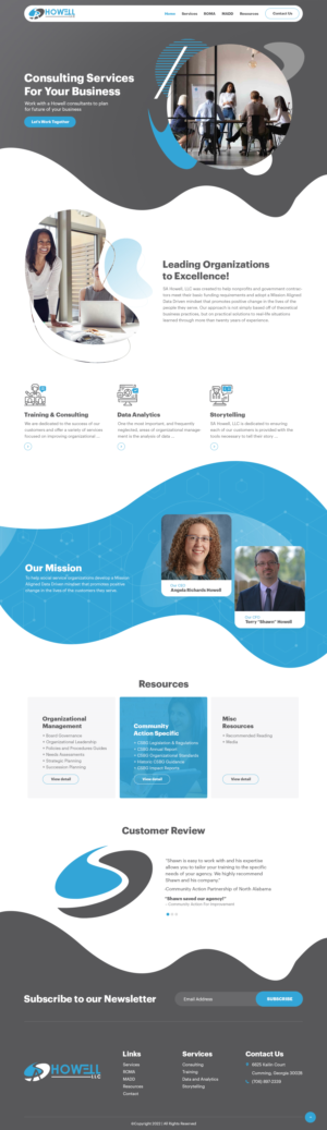 Design Wordpress par NZ Creatives pour SA Howell, LLC | Design : #28398739