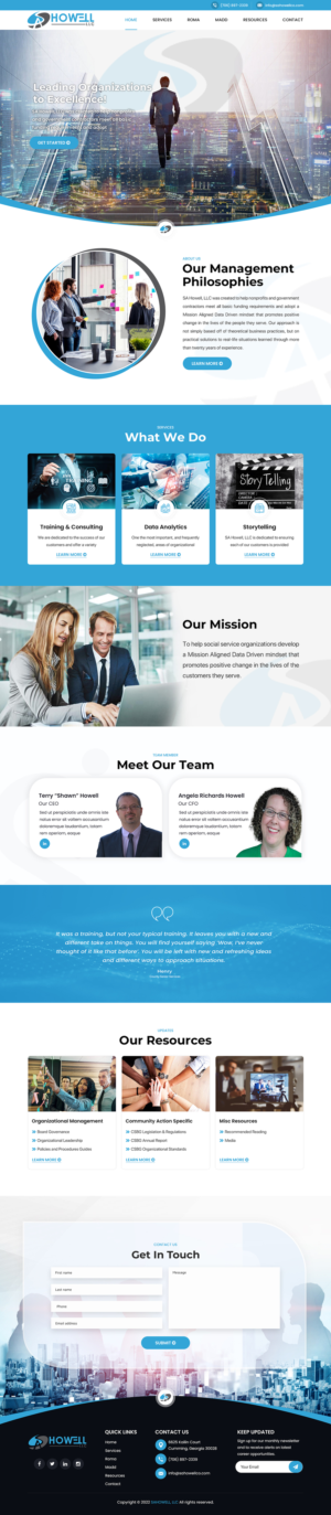 Design Wordpress par Titan Eagle pour SA Howell, LLC | Design : #28370200