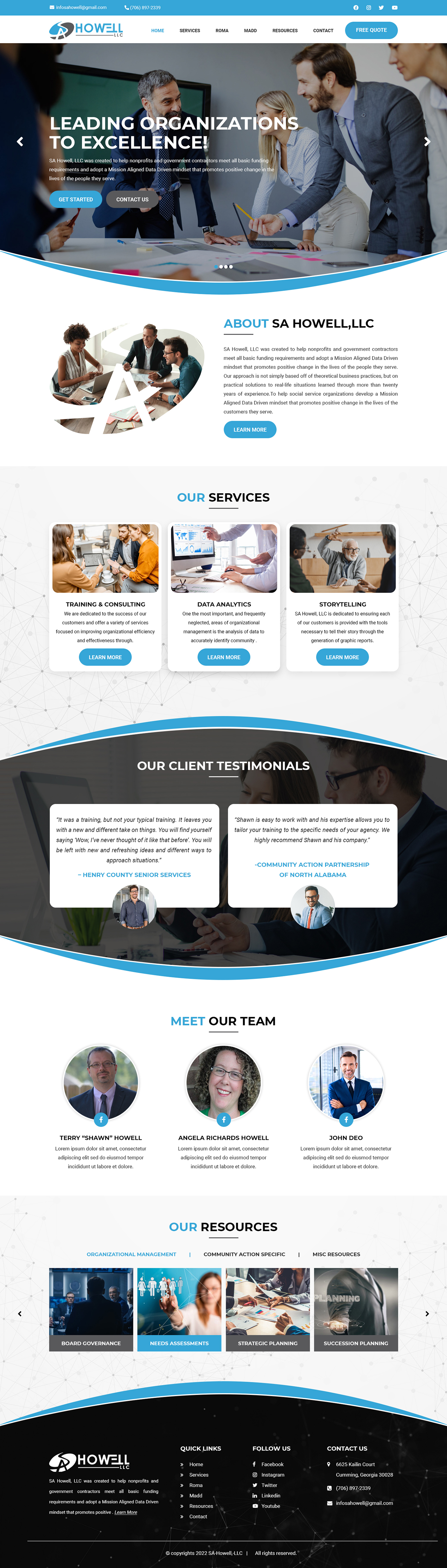 Wordpress Design by Titan Eagle for SA Howell, LLC | Design #28370818