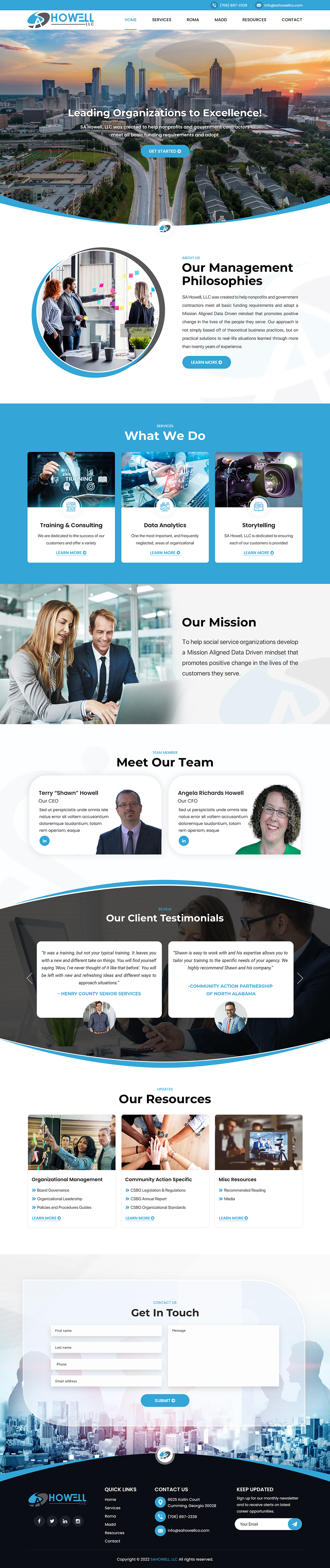 Wordpress Design by Titan Eagle for SA Howell, LLC | Design #28377527