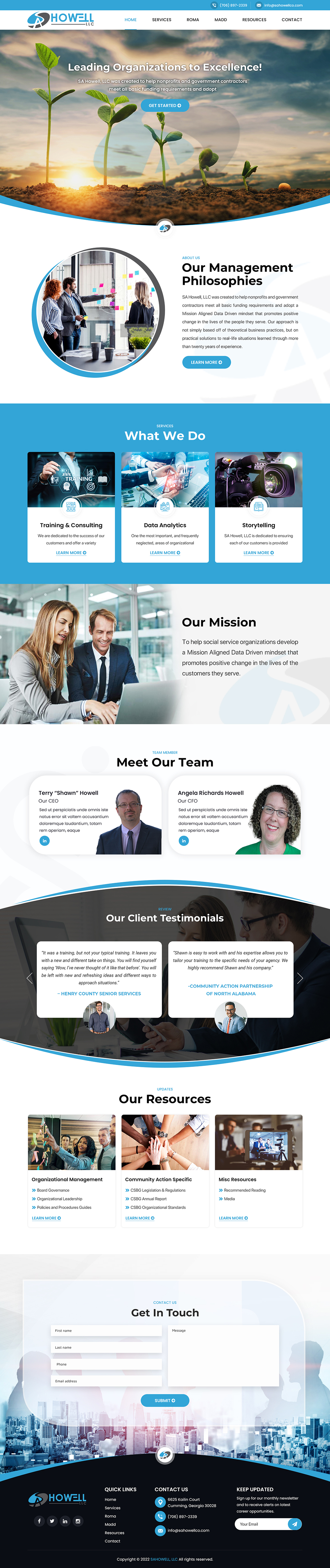 Diseño Wordpress por Titan Eagle para SA Howell, LLC | Diseño #28377528
