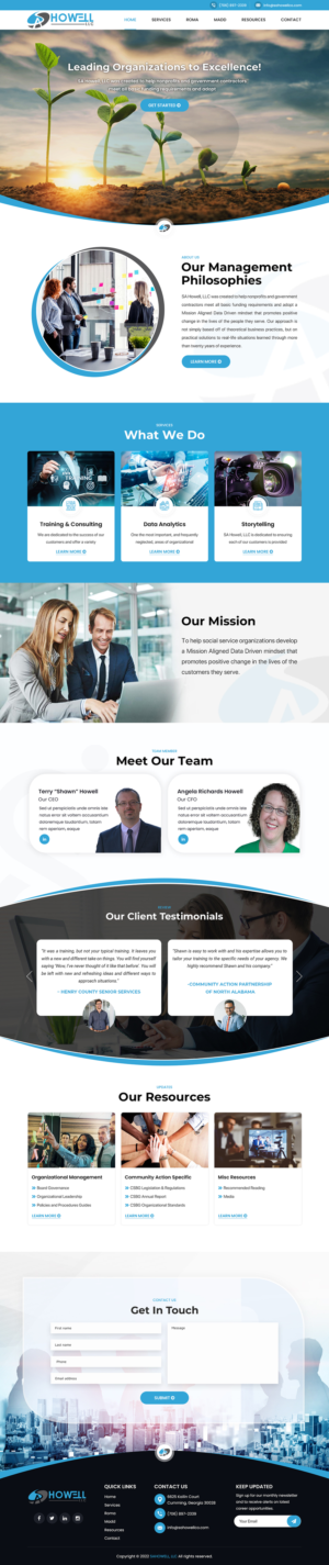 Design Wordpress par Titan Eagle pour SA Howell, LLC | Design : #28377528