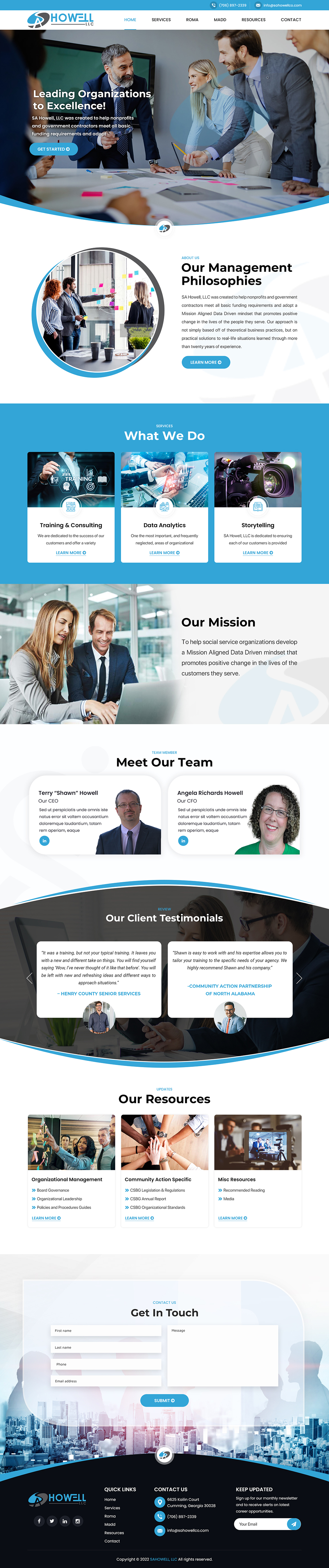 Wordpress Design by Titan Eagle for SA Howell, LLC | Design #28377529