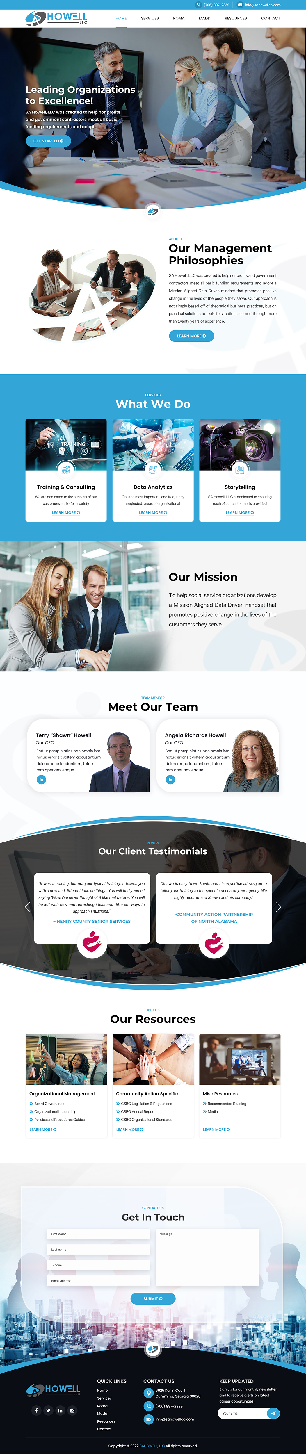 Wordpress Design by Titan Eagle for SA Howell, LLC | Design #28377815