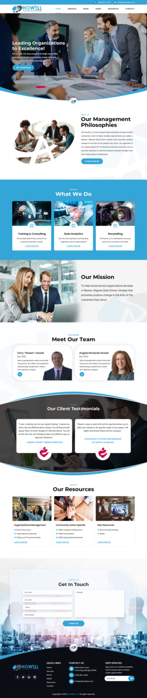 Design Wordpress par Titan Eagle pour SA Howell, LLC | Design : #28377815