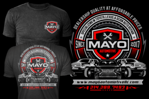 T-shirt Design by APHOTIC APPAREL for Mayo Automotive LLC | Design: #28377776