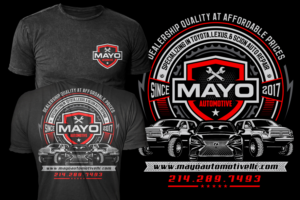 Mayo Automotive | Diseño de Camiseta por APHOTIC APPAREL