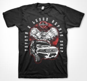 Mayo Automotive | Diseño de Camiseta por badpixelarts