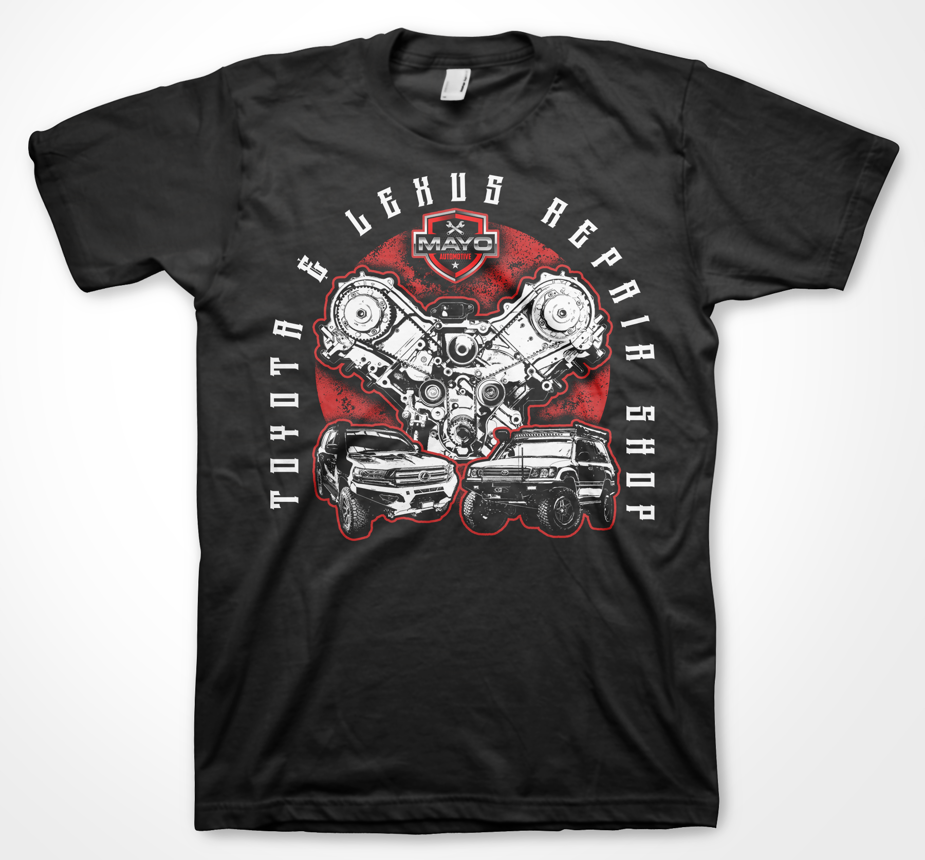 T-shirt Design by badpixelarts for Mayo Automotive LLC | Design #28400655