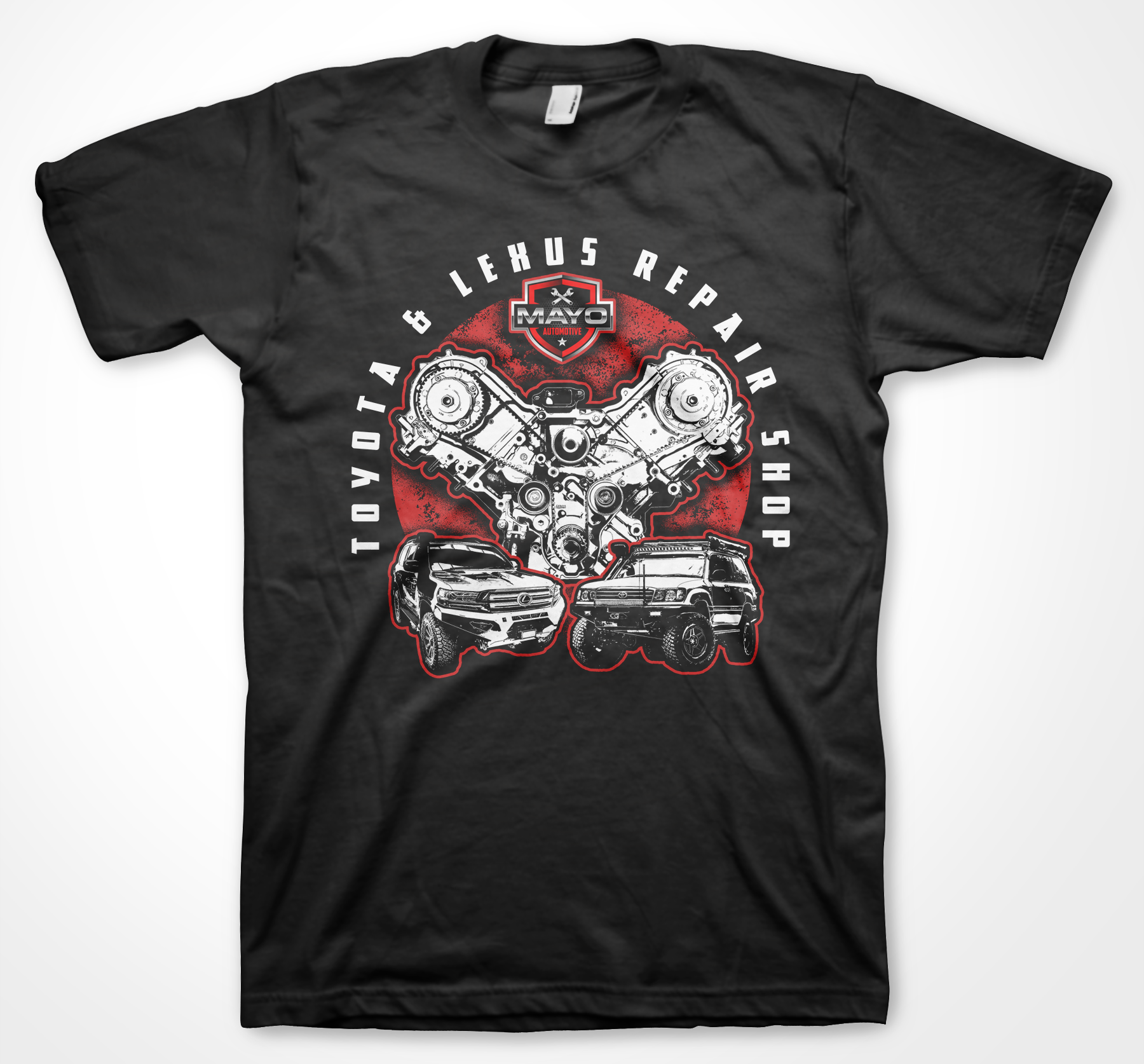 T-shirt Design by badpixelarts for Mayo Automotive LLC | Design #28400665
