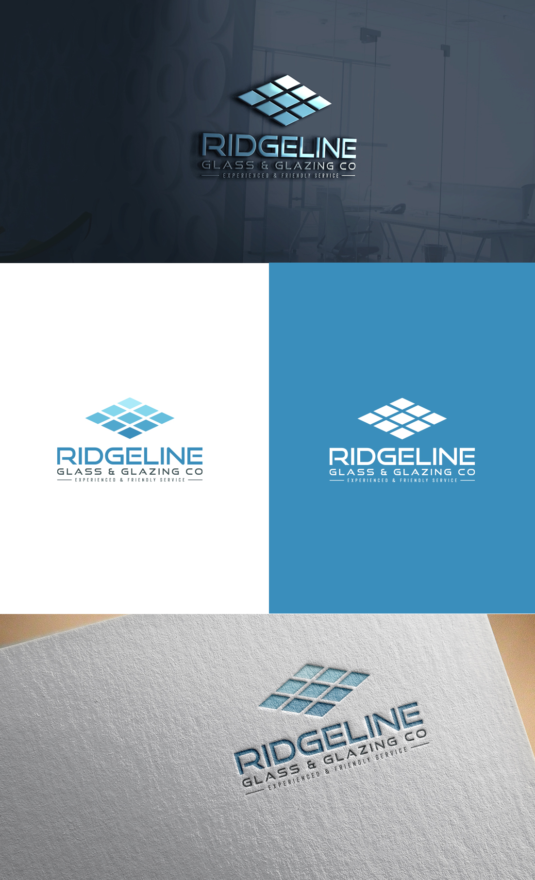 Logo Design by GLDesigns for Ridgeline Glass & Glazing Co. | Design #28369823
