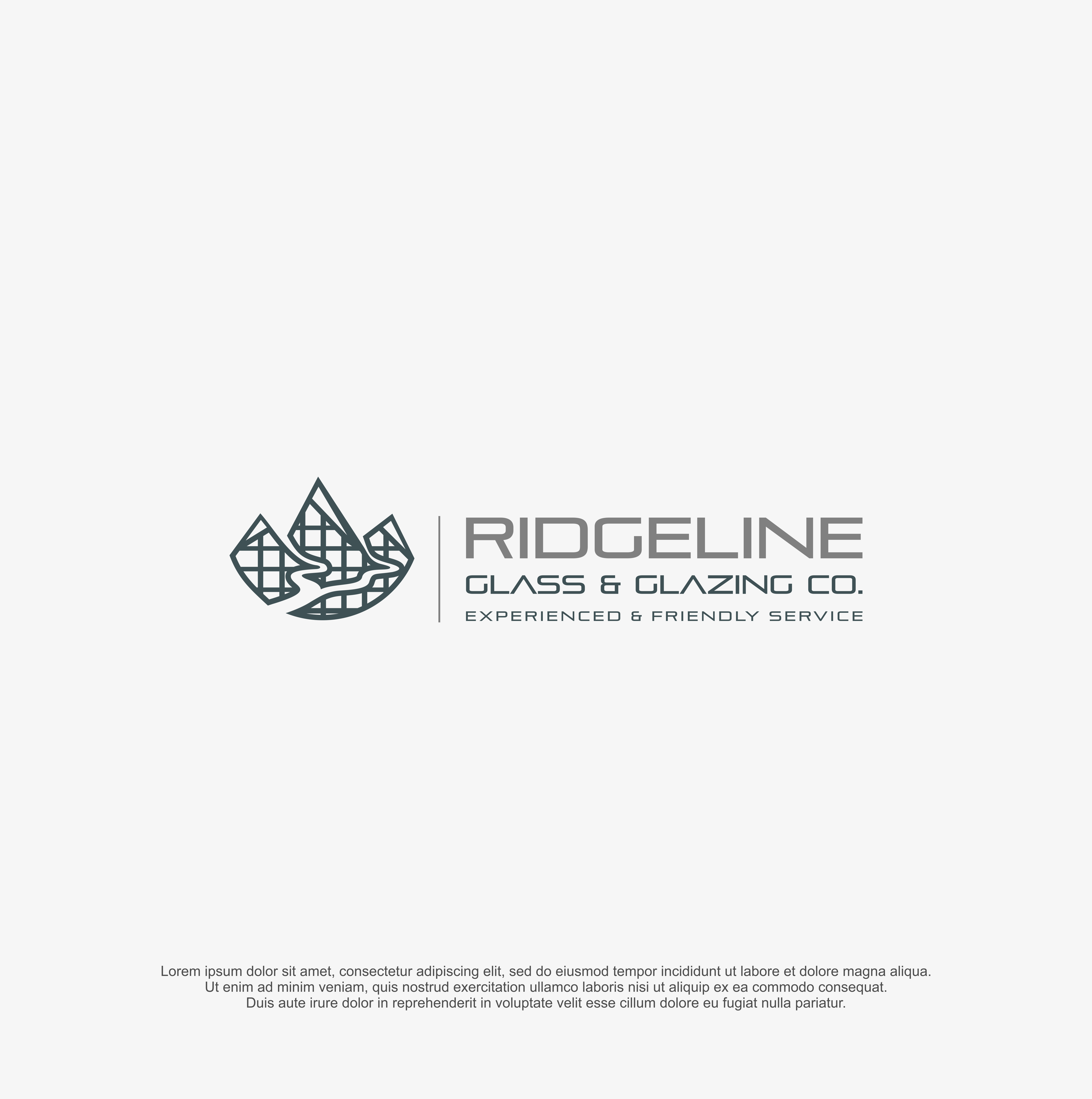 Logo Design by RICKY.T for Ridgeline Glass & Glazing Co. | Design #28403793