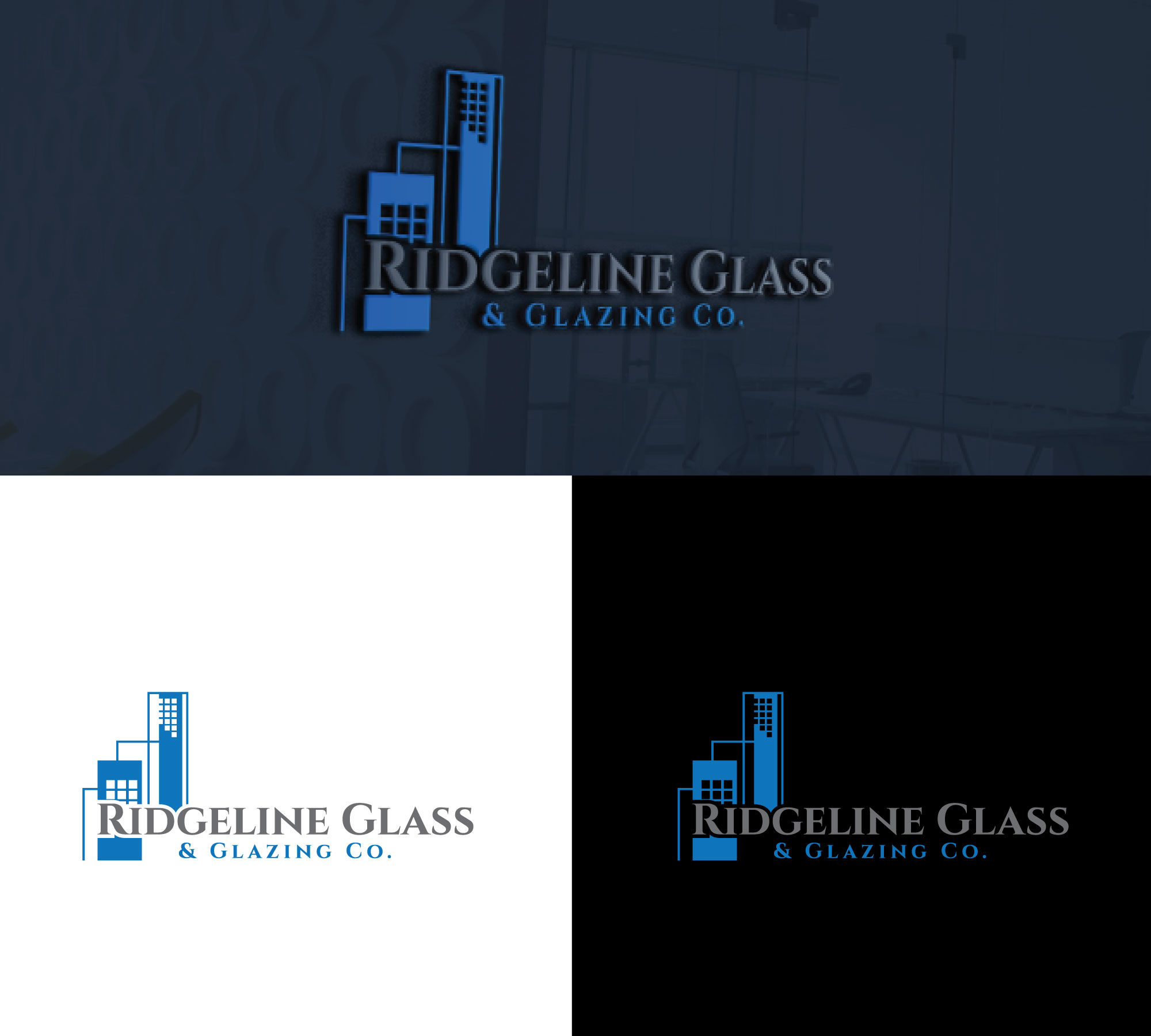 Logo Design by hjyoo for Ridgeline Glass & Glazing Co. | Design: #28406207