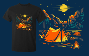 Outdoor Apparel- Camping DesignDesign | Diseño de Camiseta por Jagerstraum