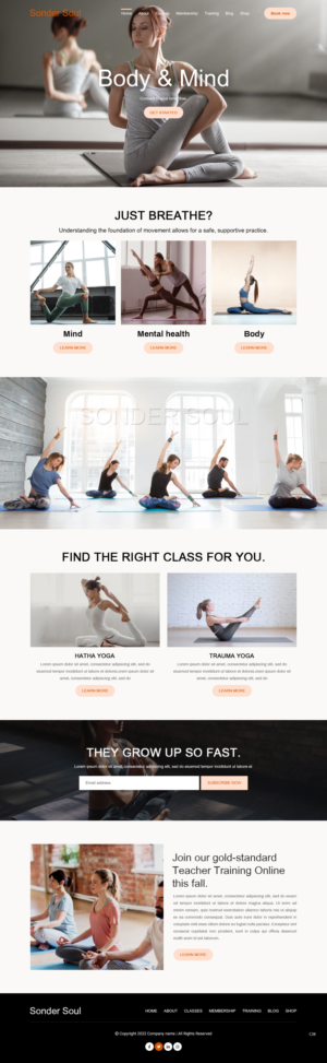 Squarespace-Design von pb für SONDER SOUL | Design: #28383198