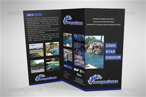 Diseño de Brochure por CENTERSPREAD para Love Pool Care | Diseño: #3098759