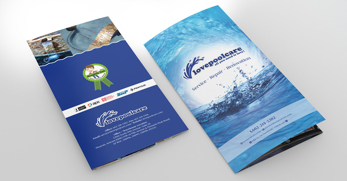 Diseño de Brochure por laxman2creative para Love Pool Care | Diseño #3080832