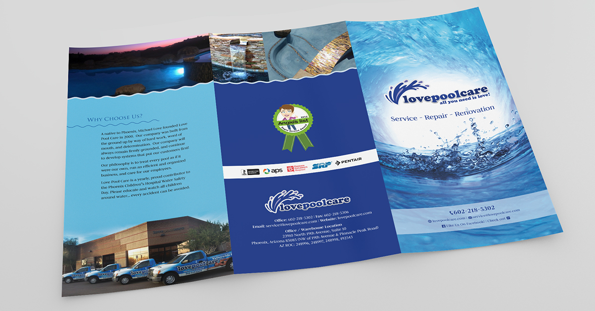 Brochure Design by laxman2creative for Love Pool Care | Design #3080840
