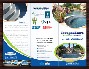 Brochure Design by Sbss for Love Pool Care | Design: #3071790