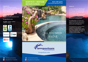 Diseño de Brochure por barinix para Love Pool Care | Diseño: #3083589