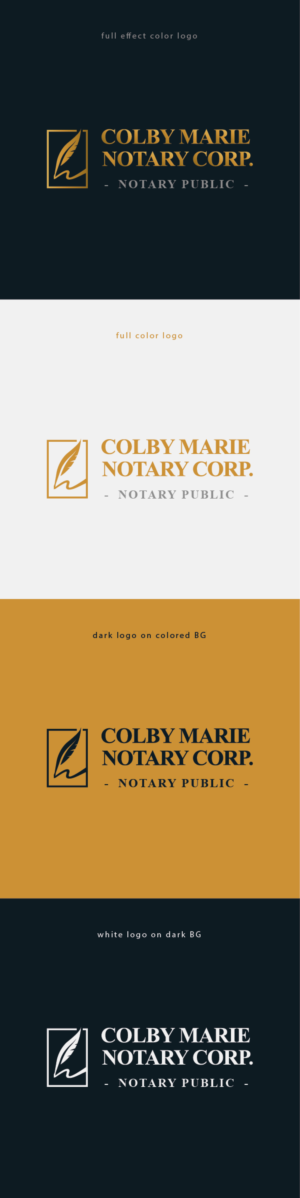 Logo Design by Lammy for Colby Marie Notary Corp.  | Design: #28397027