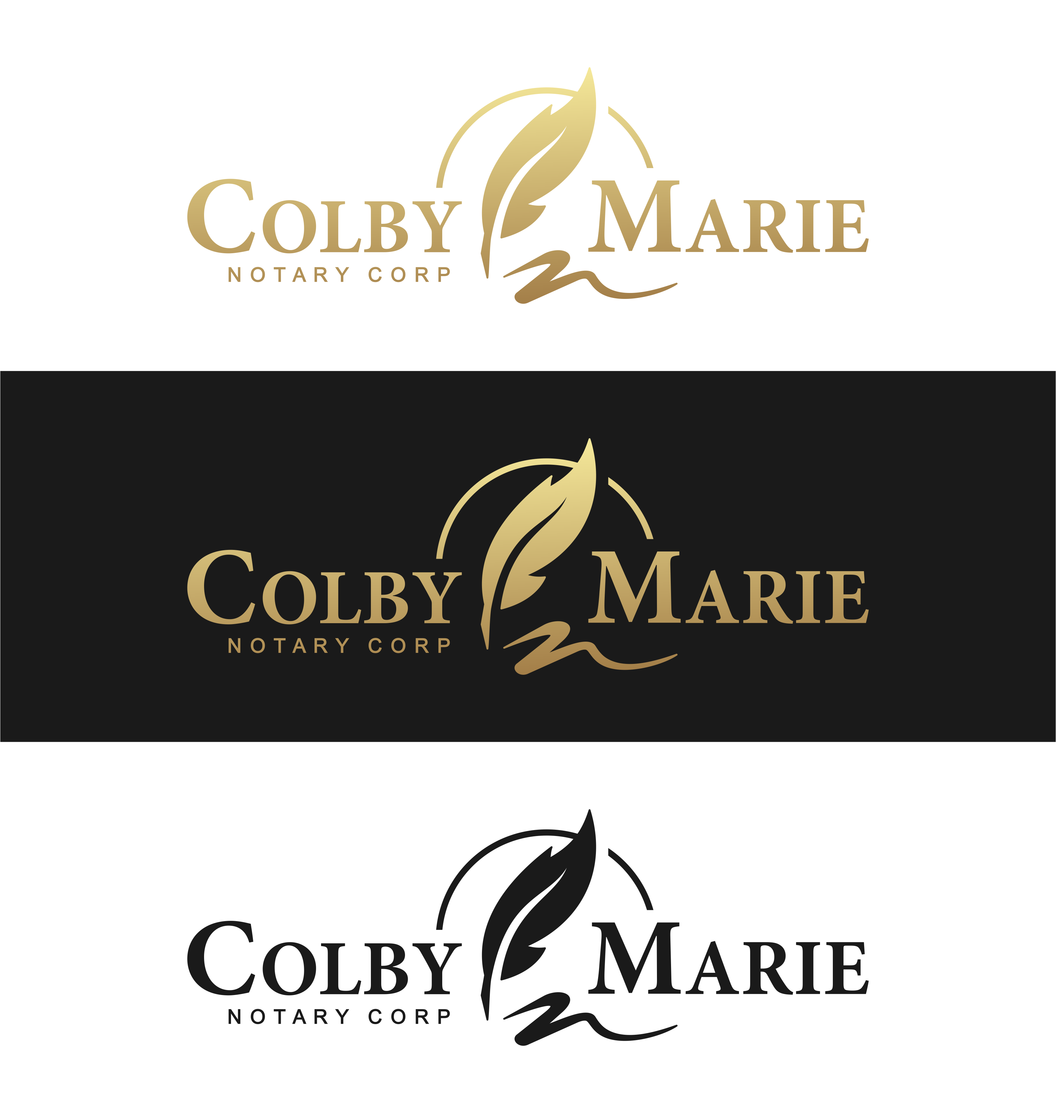 Logo Design by Aezakmi for Colby Marie Notary Corp.  | Design #28412943