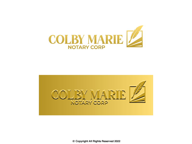 Logo Design by Ash  for Colby Marie Notary Corp.  | Design #28388788