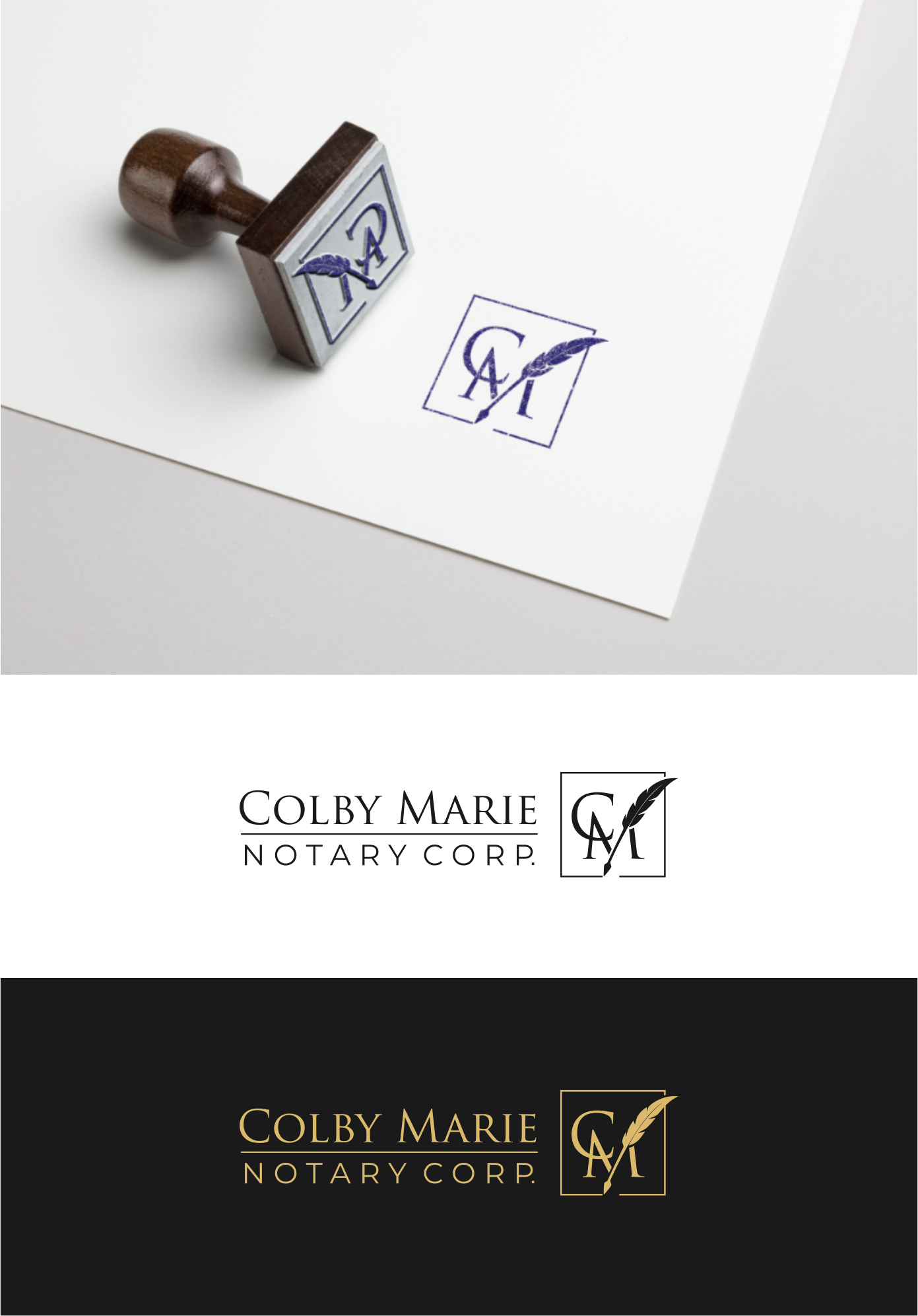 Logo-Design von Pak We Designs für Colby Marie Notary Corp.  | Design #28415081