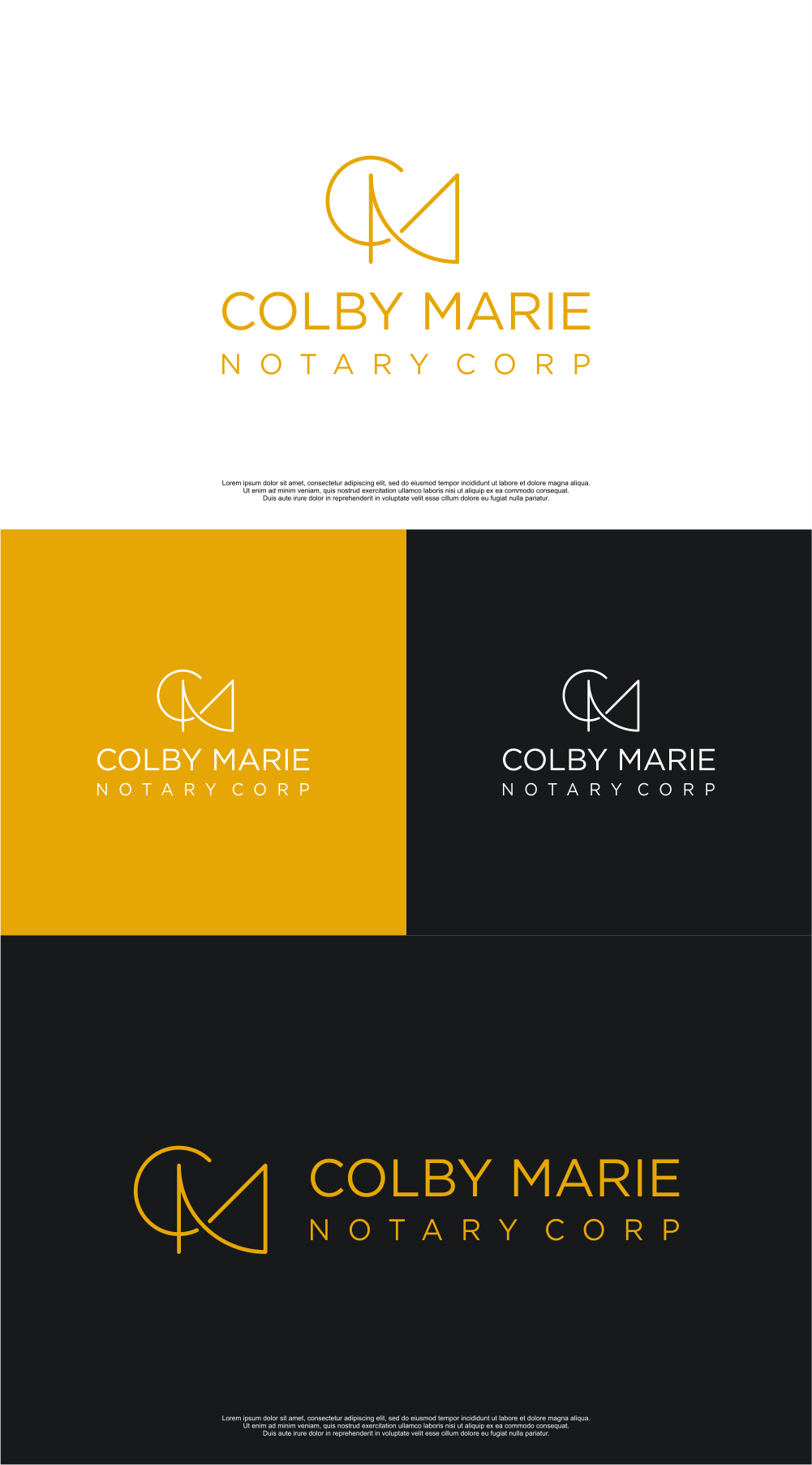 Logo-Design von MASH Std für Colby Marie Notary Corp.  | Design #28379226