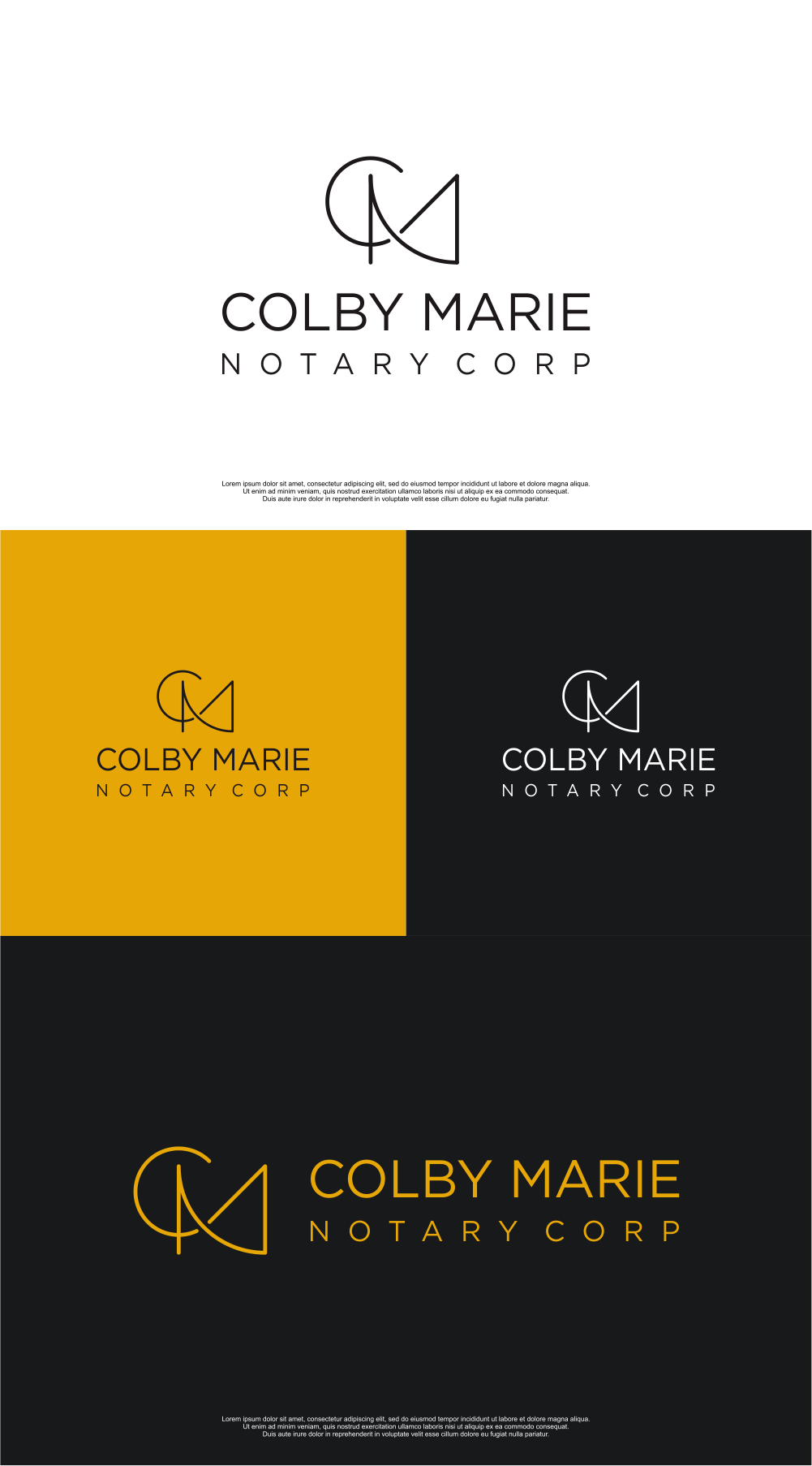Logo Design by MASH Std for Colby Marie Notary Corp.  | Design #28398260