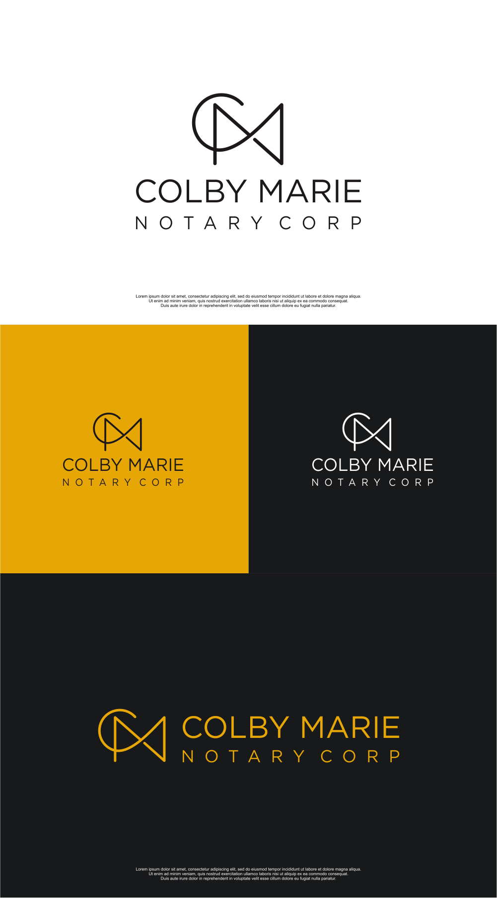 Diseño de Logo por MASH Std para Colby Marie Notary Corp.  | Diseño #28403361