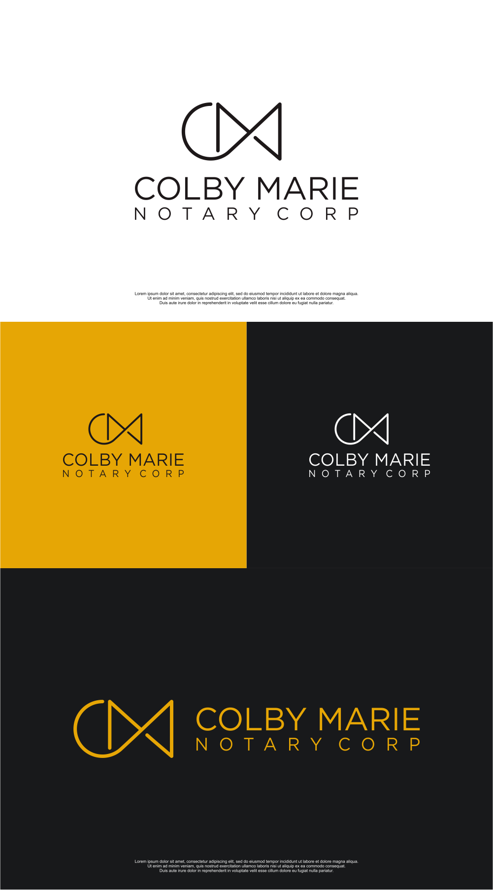 Design de Logo par MASH Std pour Colby Marie Notary Corp.  | Design #28403370