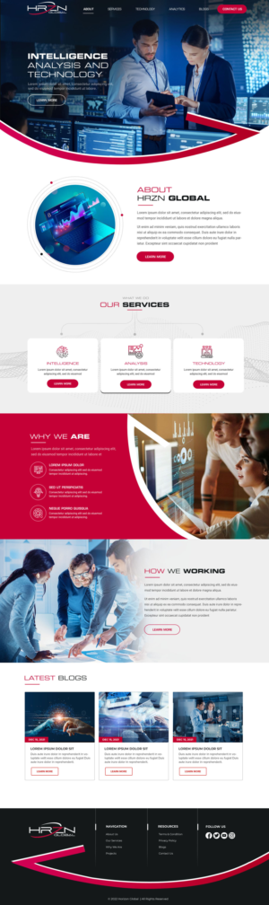 HRZN Global LLC Website | Web-Design von Blue Sparrow