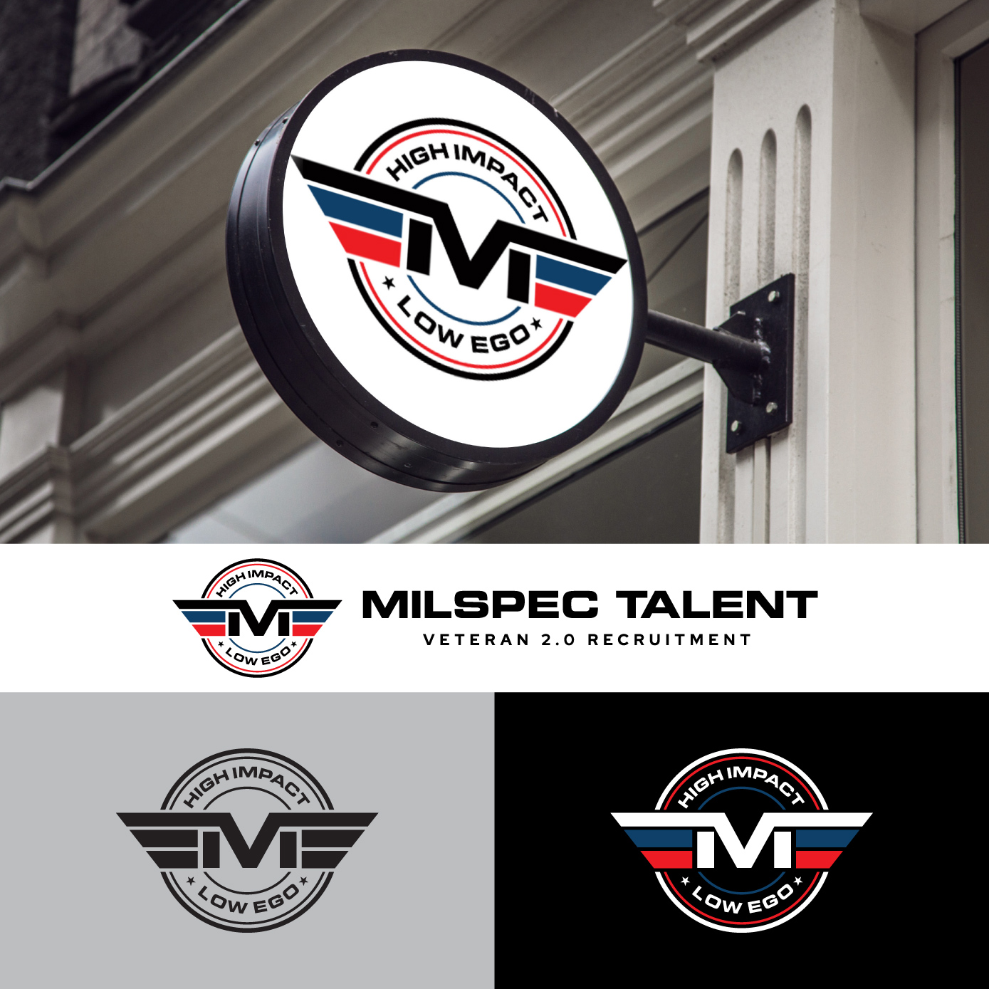 Logo Design by Radsky17 for MilSpec Talent | Design #28444935