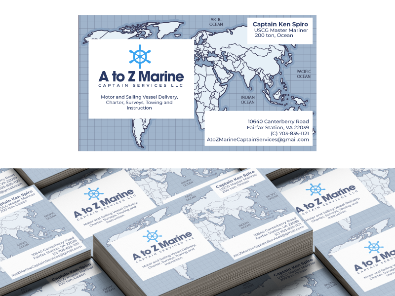 Logo-Design von Ash  für A to Z Marine Captain Services LLC | Design #28390413