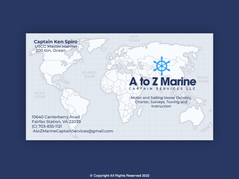 Logo Design by Ash  for A to Z Marine Captain Services LLC | Design #28390504