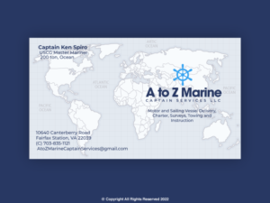 Logo Design by Ash  for A to Z Marine Captain Services LLC | Design #28390504