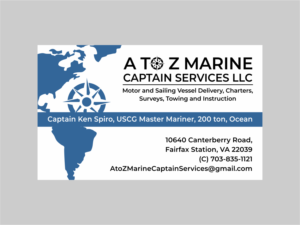 Logo-Design von BNdesigner für A to Z Marine Captain Services LLC | Design: #28402426