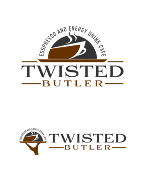 Twisted Butler esspresso and enery drink cafe | Logo Design by Janna Design